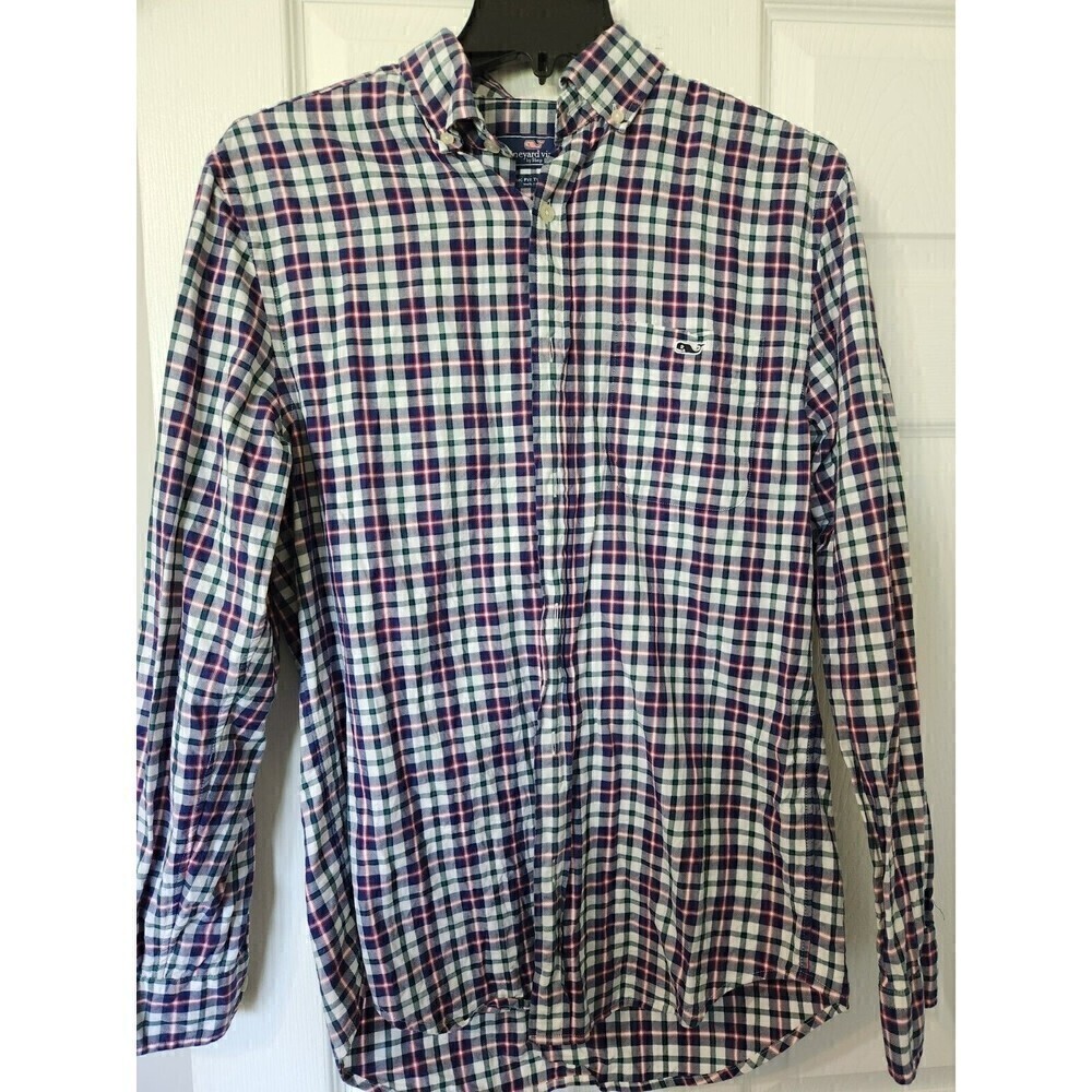 Vinyard Vines Mens Classic Fit Tucker Shirt Plaid Long Sleeve sz S